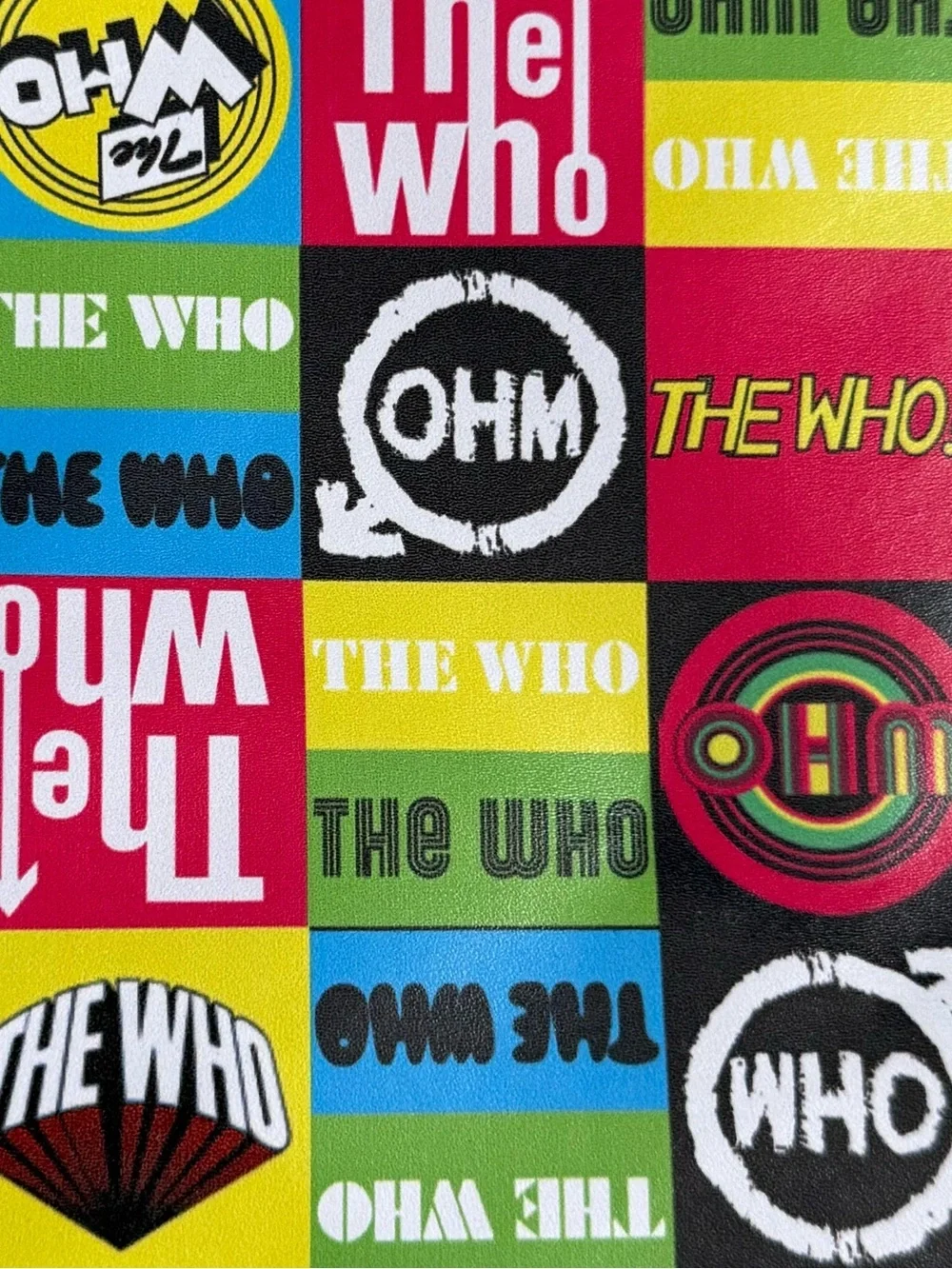 The who make up bag colorful patchwork laminated